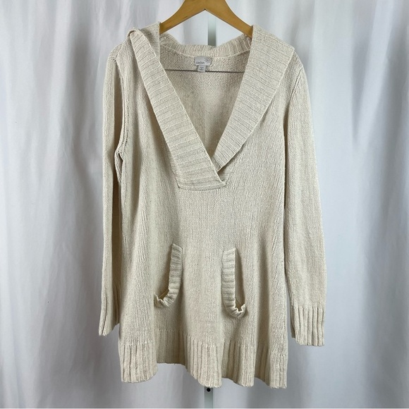 Caslon XL Petite Wool Angora Rabbit Knit V Neck Longline Sweater Boho Cozy - Picture 1 of 7
